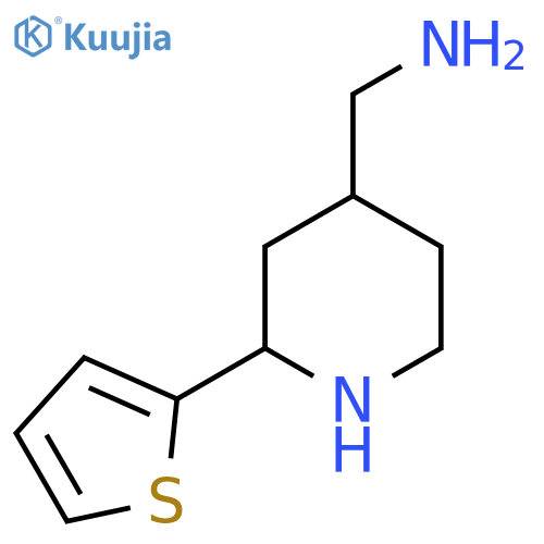 2-(thiophen-2-yl)piperidin-4-ylmethanamine structure