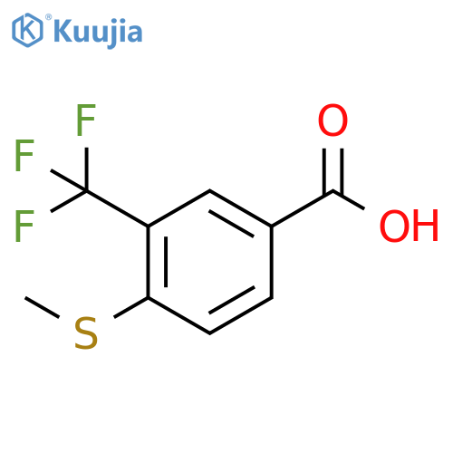 Benzoic acid, 4-(methylthio)-3-(trifluoromethyl)- structure