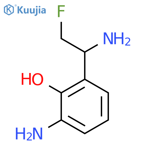 2-amino-6-(1-amino-2-fluoroethyl)phenol structure