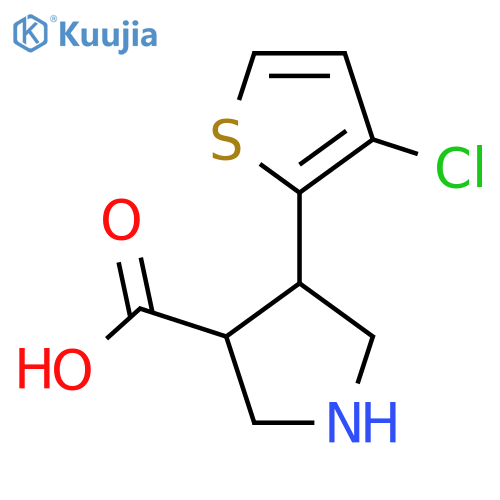 4-(3-chlorothiophen-2-yl)pyrrolidine-3-carboxylic acid structure