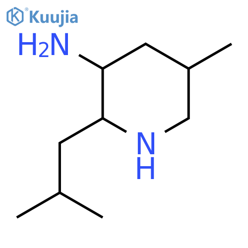 5-methyl-2-(2-methylpropyl)piperidin-3-amine structure