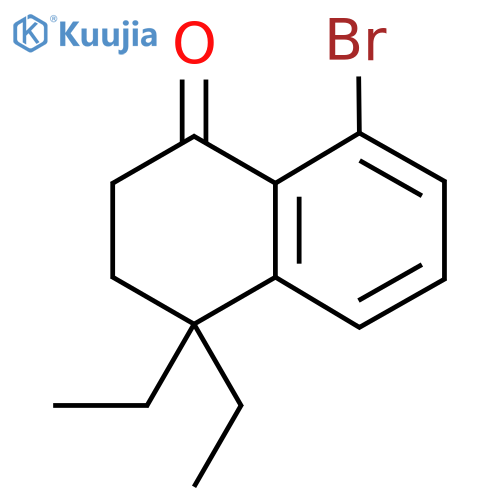 8-bromo-4,4-diethyl-1,2,3,4-tetrahydronaphthalen-1-one structure