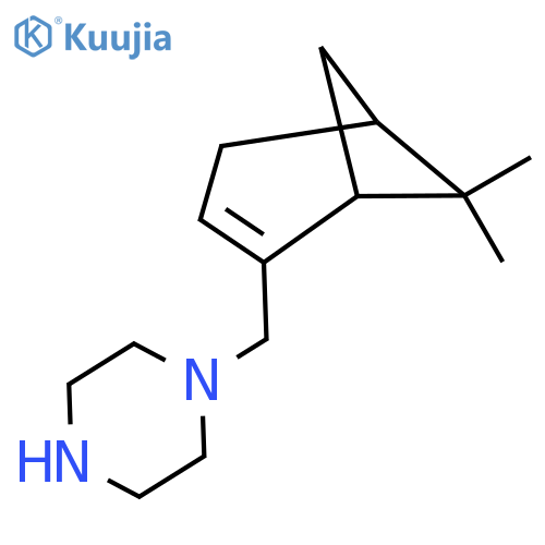 1-({6,6-dimethylbicyclo3.1.1hept-2-en-2-yl}methyl)piperazine structure