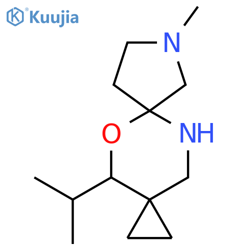 8-methyl-4-(propan-2-yl)-5-oxa-8,11-diazadispiro2.2.4^{6}.2^{3}dodecane structure