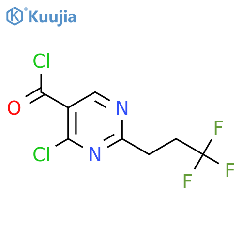 4-chloro-2-(3,3,3-trifluoropropyl)pyrimidine-5-carbonyl chloride structure