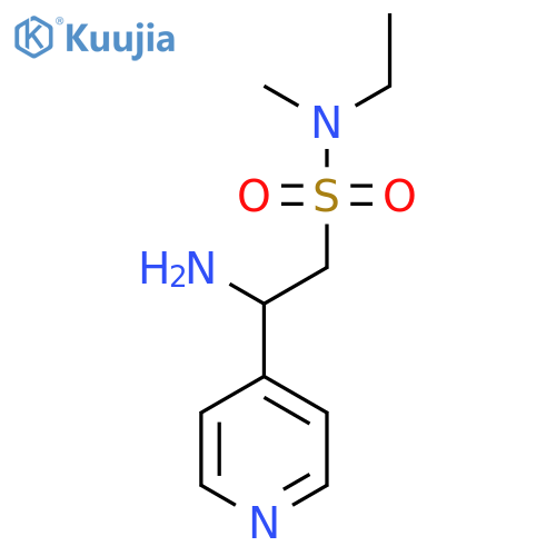 2-amino-N-ethyl-N-methyl-2-(pyridin-4-yl)ethane-1-sulfonamide structure