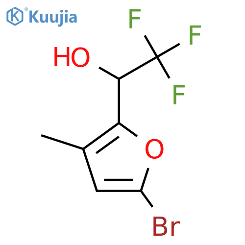 1-(5-bromo-3-methylfuran-2-yl)-2,2,2-trifluoroethan-1-ol structure