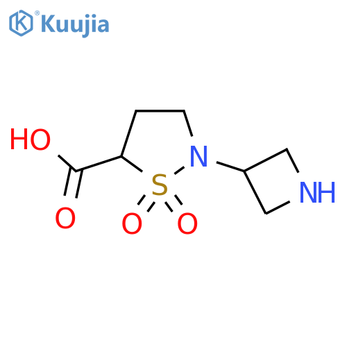 2-(azetidin-3-yl)-1,1-dioxo-1lambda6,2-thiazolidine-5-carboxylic acid structure