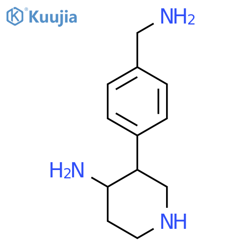3-4-(aminomethyl)phenylpiperidin-4-amine structure