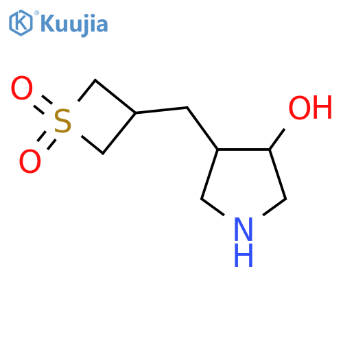 3-(4-hydroxypyrrolidin-3-yl)methyl-1lambda6-thietane-1,1-dione structure