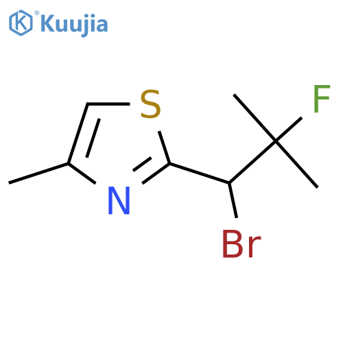 2-(1-Bromo-2-fluoro-2-methylpropyl)-4-methyl-1,3-thiazole structure