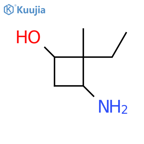 3-amino-2-ethyl-2-methylcyclobutan-1-ol structure