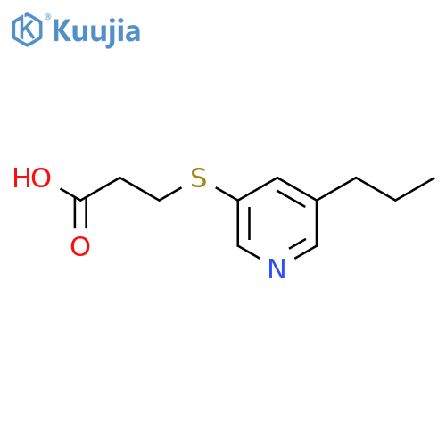 3-(5-propylpyridin-3-yl)sulfanylpropanoic acid structure