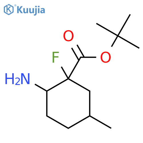 tert-butyl 2-amino-1-fluoro-5-methylcyclohexane-1-carboxylate structure