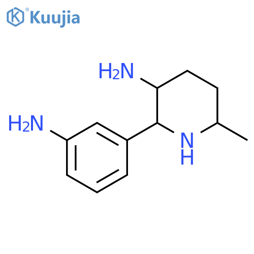 2-(3-aminophenyl)-6-methylpiperidin-3-amine structure
