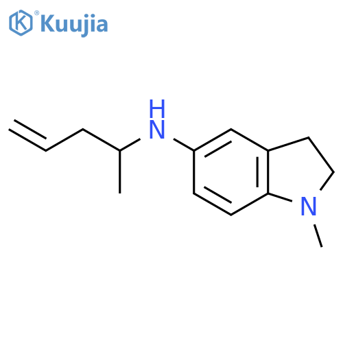 1-methyl-N-(pent-4-en-2-yl)-2,3-dihydro-1H-indol-5-amine structure