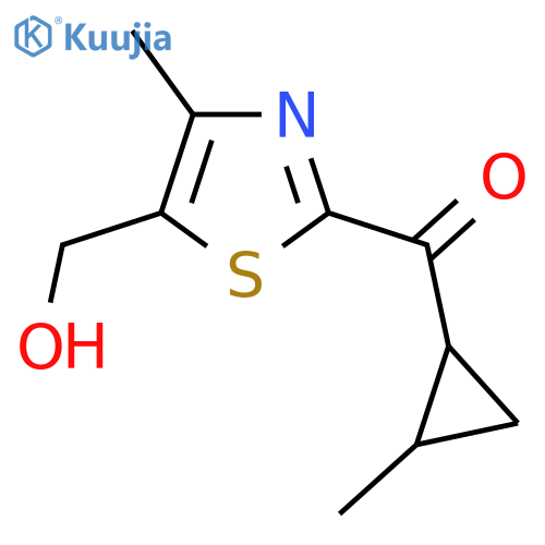 4-methyl-2-(2-methylcyclopropanecarbonyl)-1,3-thiazol-5-ylmethanol structure