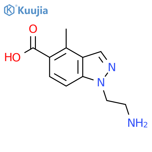 1-(2-aminoethyl)-4-methyl-1H-indazole-5-carboxylic acid structure