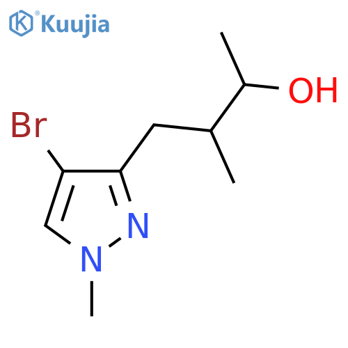 4-(4-bromo-1-methyl-1H-pyrazol-3-yl)-3-methylbutan-2-ol structure