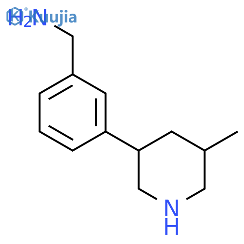 3-(5-methylpiperidin-3-yl)phenylmethanamine structure