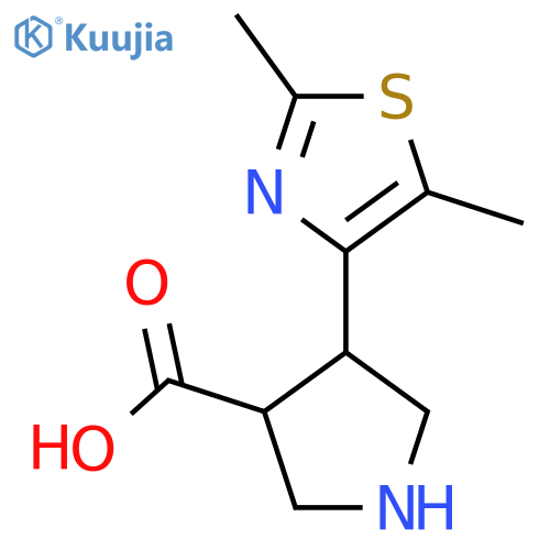 4-(dimethyl-1,3-thiazol-4-yl)pyrrolidine-3-carboxylic acid structure
