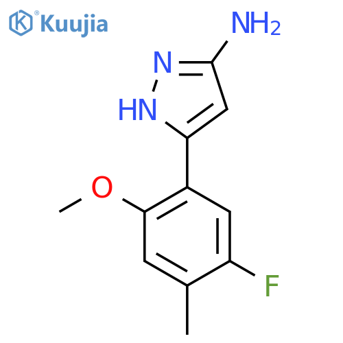 5-(5-fluoro-2-methoxy-4-methylphenyl)-1H-pyrazol-3-amine structure