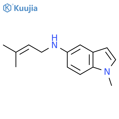 1-methyl-N-(3-methylbut-2-en-1-yl)-1H-indol-5-amine structure