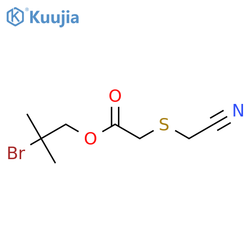 2-bromo-2-methylpropyl 2-(cyanomethyl)sulfanylacetate structure