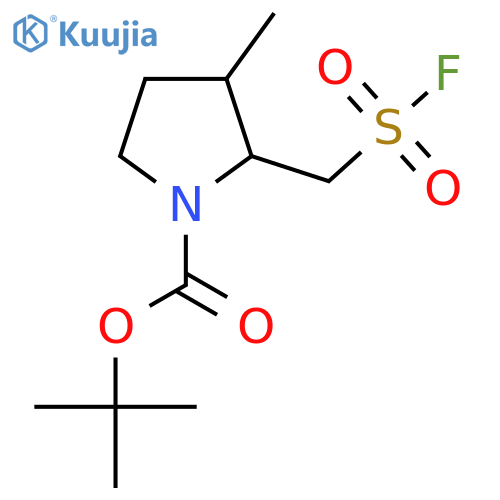 tert-butyl 2-(fluorosulfonyl)methyl-3-methylpyrrolidine-1-carboxylate structure