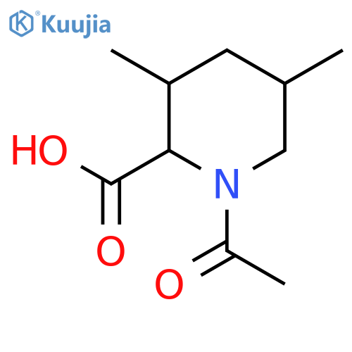 1-Acetyl-3,5-dimethylpiperidine-2-carboxylic acid structure