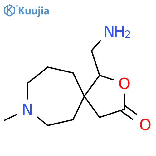 1-(aminomethyl)-8-methyl-2-oxa-8-azaspiro4.6undecan-3-one structure
