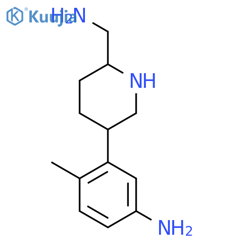 3-6-(aminomethyl)piperidin-3-yl-4-methylaniline structure