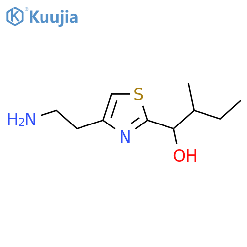 1-4-(2-aminoethyl)-1,3-thiazol-2-yl-2-methylbutan-1-ol structure