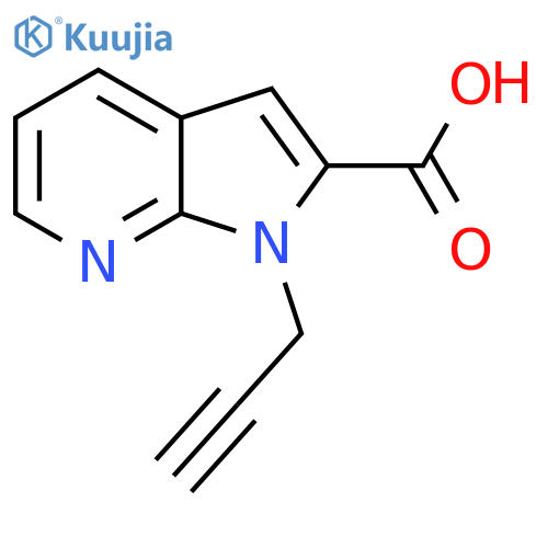 1-(prop-2-yn-1-yl)-1H-pyrrolo2,3-bpyridine-2-carboxylic acid structure