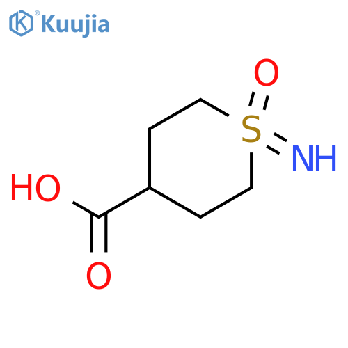 1-imino-1-oxo-1lambda6-thiane-4-carboxylic acid structure