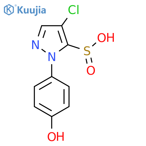 4-chloro-1-(4-hydroxyphenyl)-1H-pyrazole-5-sulfinic acid structure