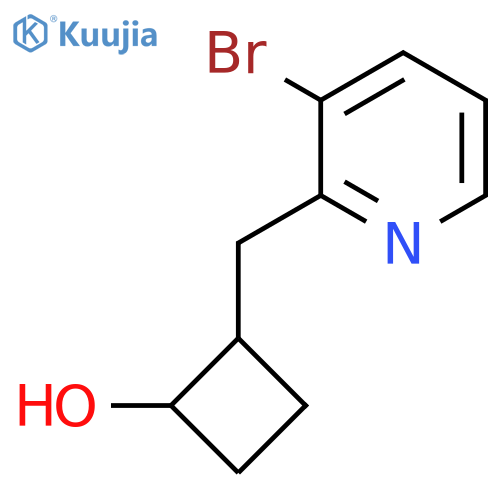 2-(3-bromopyridin-2-yl)methylcyclobutan-1-ol structure