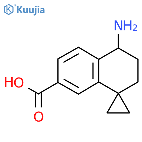 4'-amino-3',4'-dihydro-2'H-spirocyclopropane-1,1'-naphthalene-7'-carboxylic acid structure