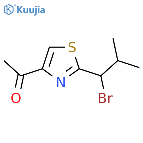 1-2-(1-bromo-2-methylpropyl)-1,3-thiazol-4-ylethan-1-one structure