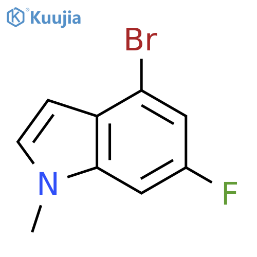 4-bromo-6-fluoro-1-methyl-1H-indole structure