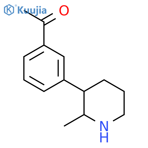 1-3-(2-methylpiperidin-3-yl)phenylethan-1-one structure