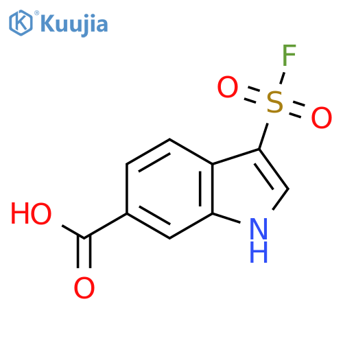 3-(fluorosulfonyl)-1H-indole-6-carboxylic acid structure