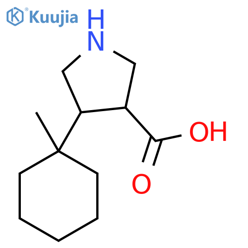 4-(1-methylcyclohexyl)pyrrolidine-3-carboxylic acid structure