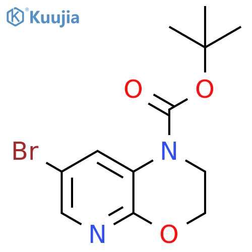 tert-butyl 7-bromo-1H,2H,3H-pyrido2,3-b1,4oxazine-1-carboxylate structure