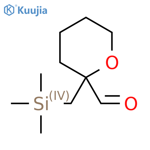 2-(trimethylsilyl)methyloxane-2-carbaldehyde structure