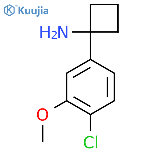 1-(4-chloro-3-methoxyphenyl)cyclobutan-1-amine structure