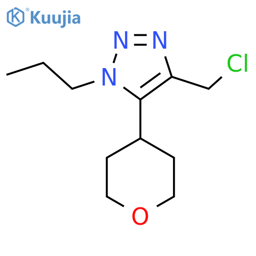 4-(chloromethyl)-5-(oxan-4-yl)-1-propyl-1H-1,2,3-triazole structure