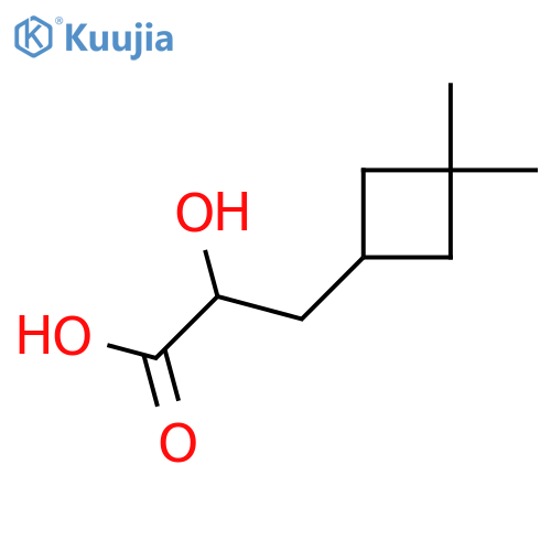 3-(3,3-dimethylcyclobutyl)-2-hydroxypropanoic acid structure