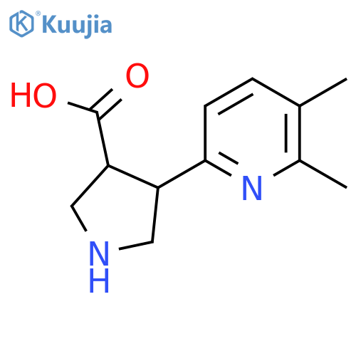 4-(5,6-Dimethylpyridin-2-yl)pyrrolidine-3-carboxylic acid structure