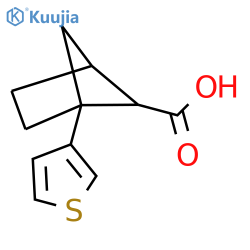 1-(thiophen-3-yl)bicyclo2.1.1hexane-5-carboxylic acid structure